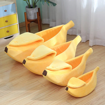 Banana Cat Bed House Funny Cute Cozy Cat Mat Beds Warm Durable Portable Pet Basket Kennel Dog Cushion Cat Pet Supplies ﻿