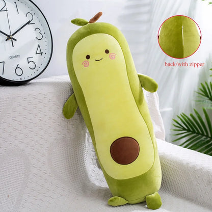Kawaii 35/50/65Cm Stuffed Fruit Avocado Doll Avocado Sleeping Green Giant Toy Sleeping Pillow Room Decor