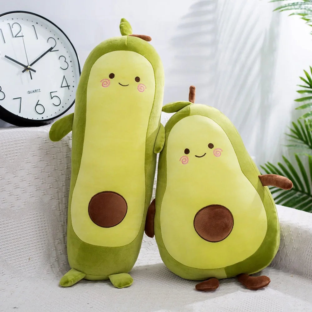 Kawaii 35/50/65Cm Stuffed Fruit Avocado Doll Avocado Sleeping Green Giant Toy Sleeping Pillow Room Decor